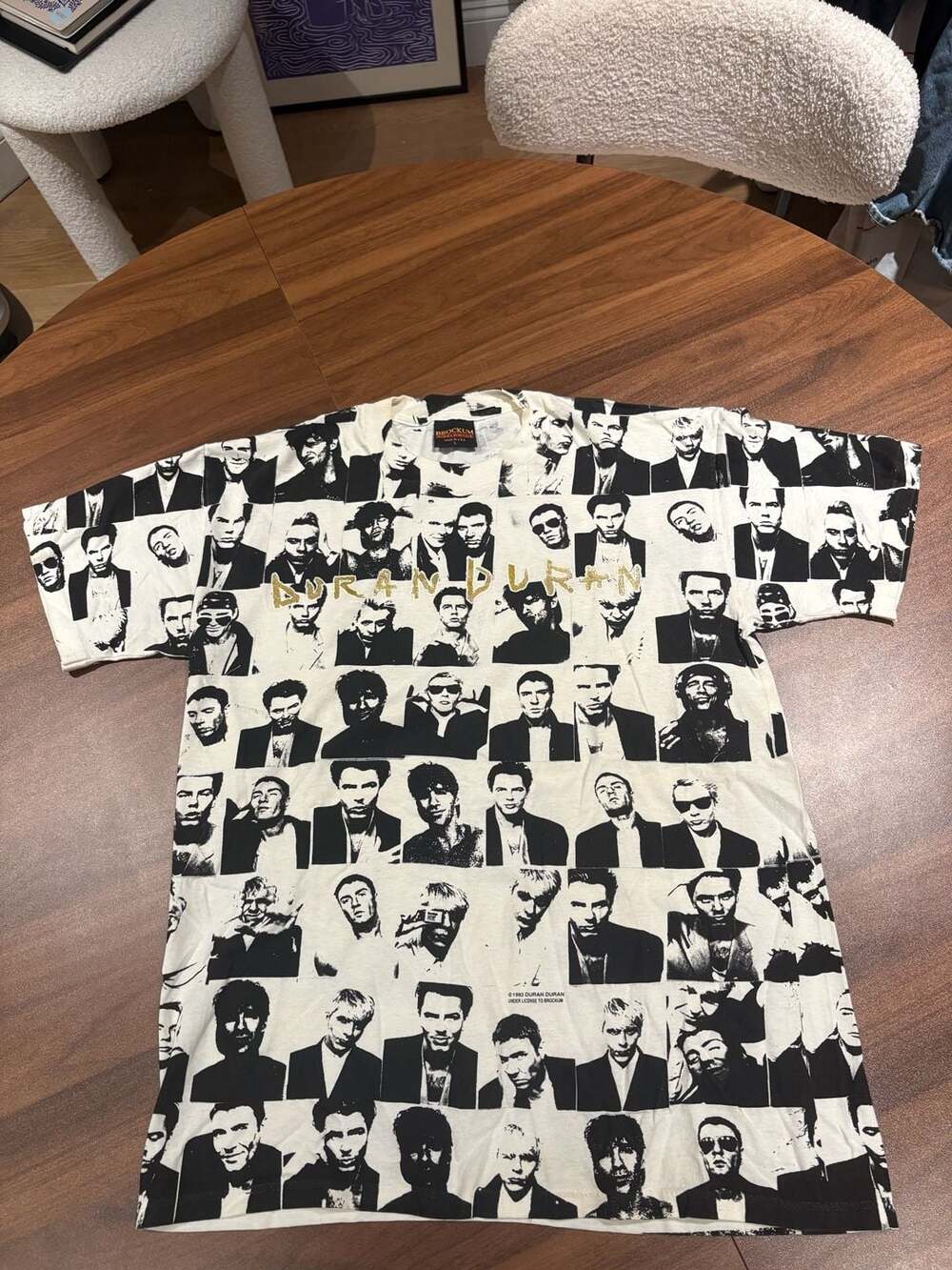 Vintage 1993 Duran Duran Brockum Worldwide All Over Print Graphic T-Shirt